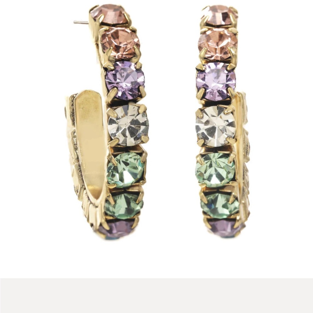 Tova Swarovski, crystal jubilee, hoop earrings